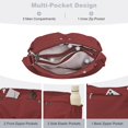 thumbnail image 6 of KXF Multi-layer Nylon Shoulder Bag for Women Large Capacity Crossbody Bag Lightweight Travel Satchel, 6 of 7