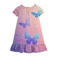 thumbnail image 4 of Cethrio Girls' Nightgowns Size 10-12, Loose Fit Comfy Short Sleeve Summer Kids Sleep Dresses Sleepwear Multicolor Size 10, 4 of 8