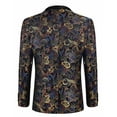 thumbnail image 2 of COOFANDY Men's Floral Tuxedo Jacket Luxury Embroidered Stylish Suit Blazer Jacket for Wedding Party Dinner, 2 of 9