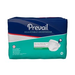 Prevail Adjustable Disposable Underwear Pull On with Refastenable Tabs