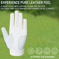thumbnail image 3 of FINGER TEN Golf Gloves Women Left Right Hand Leather with Ball Marker Value Pack, Colored Glove for Ladies Right Left Handed Golfer All Weather Grip, 3 of 6