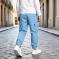 thumbnail image 6 of LIBRCLO Kids Cargo Sweatpants for Boys Casual Sports Pants Drawstring Elastic Bottom Sweatpants with Pockets Size 5 Years, 6 of 7