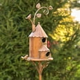 thumbnail image 4 of Zaer Ltd. Large Copper-Colored Multi-Birdhouse Stakes, Room for 2 Bird Families in Each, 4 of 7