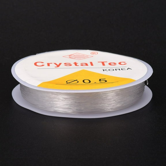 10rolls Round Elastic Stretch Thread for Bracelets Jewelry Making Beading Craft Clear 0.5mm about 16.4 yards(15m)/roll