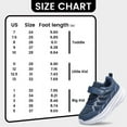 thumbnail image 3 of vibdiv Boys Girls Sneakers Kids Sports Running Walking Lightweight Breathable Mesh Sports Running Shoes Navy Blue Toddler Size 10, 3 of 9