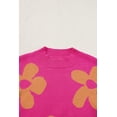 thumbnail image 5 of Women's Rose Big Flower Pattern Mock Neck Long Sleeve Sweater, 5 of 10