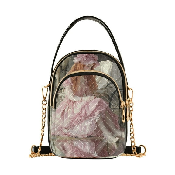 YAZAOO Cross Body Fashion Shoulder Waist Purse Bags Woman in Pink Dress Pocket Handbags