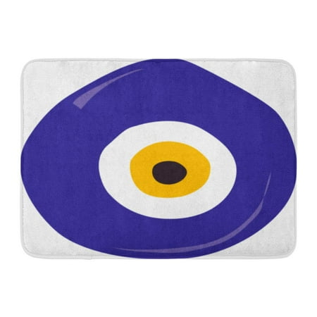 Beaded Mats LADDKE Blue Bead Amulet Talisman from The Evil Eye and Spoilage Turkis Nazar Charm Doormat Floor Rug Bath Mat 23.6x15.7 inch ()
