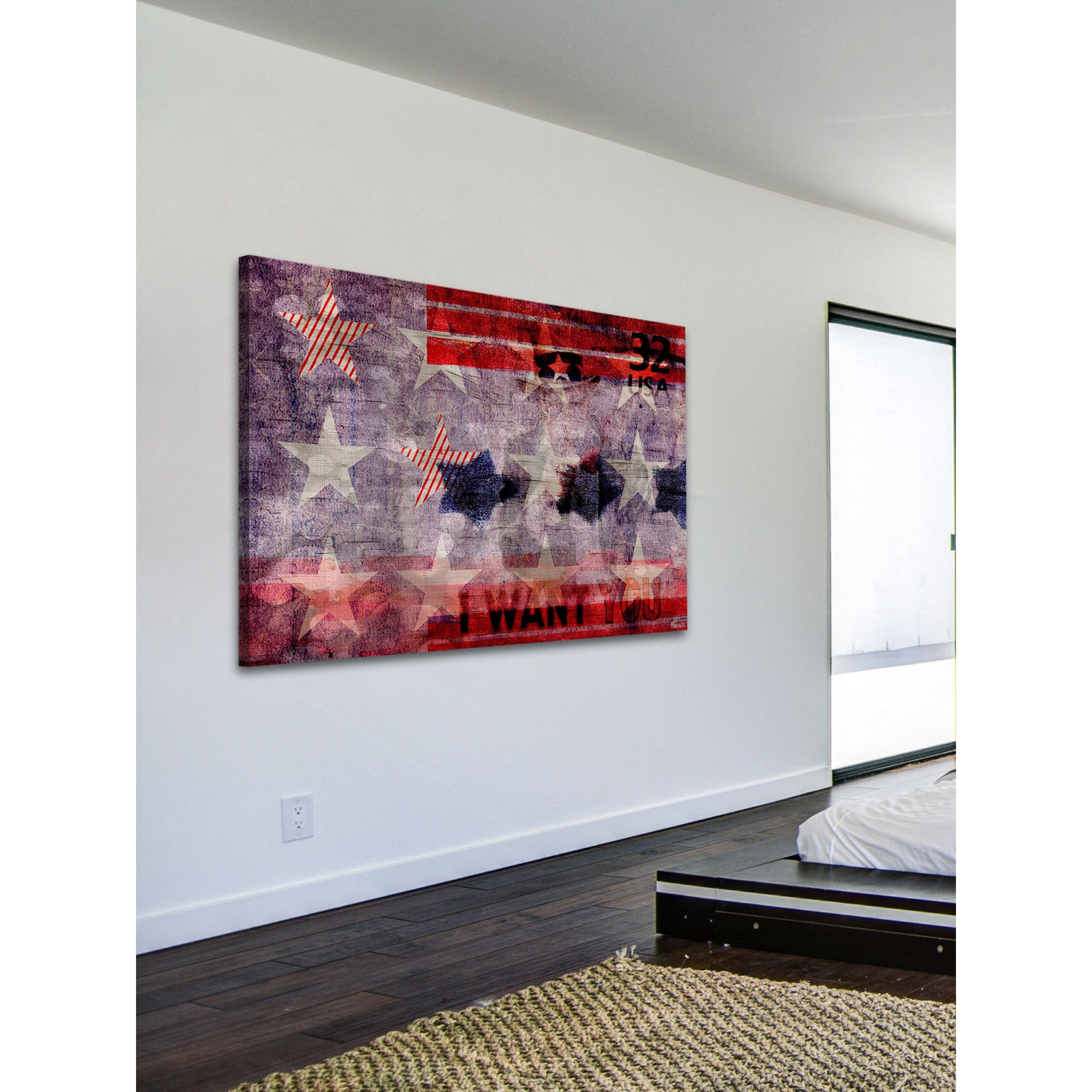 Parvez Taj  - "Uncle Sam" Print on Canvas 18 x 12