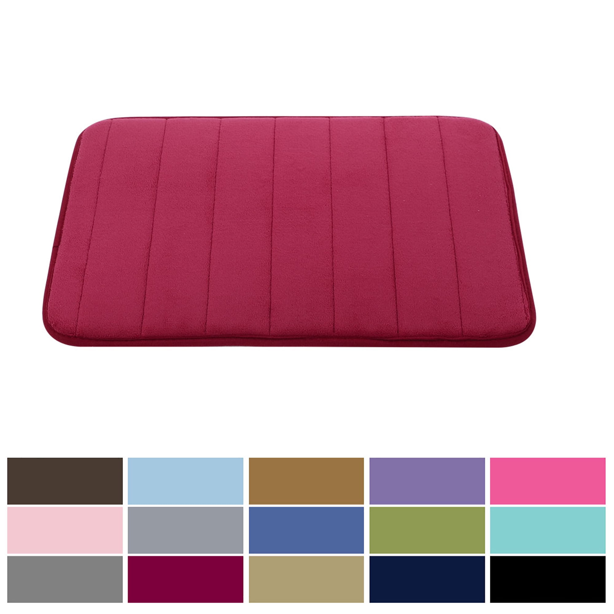 Soft Memory Foam Long Striped Bath Mat Non Slip Indoor Living Room