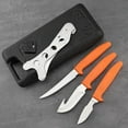 thumbnail image 5 of NEW VIEW Deer Processing Hunting Knife Set, 7-Piece Game Field Dressing Kit Gifts for Men, Includes Skinning Boning Fillet Knives, Gut Hook, Rib Spreader, Sharpener, Gloves, Case, 5 of 6