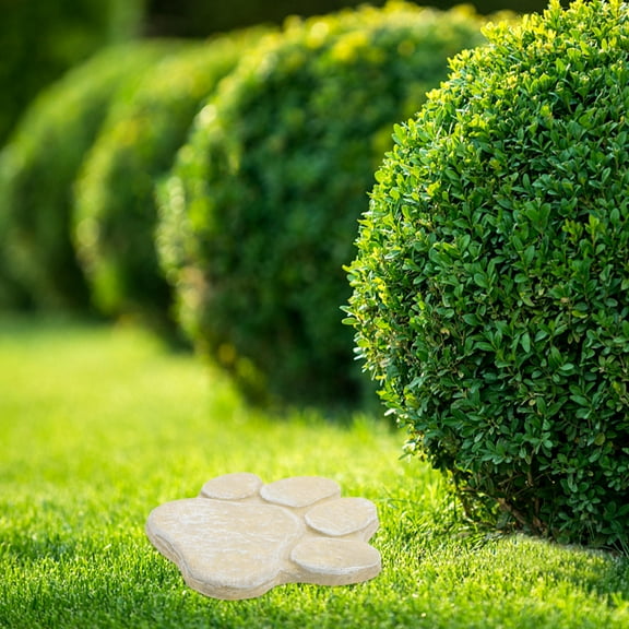 MLINS Dog Memorial Stone Dog Pet Memorial Stone Pet Grave Marker For Outdoor Lawn Paw Shaped Pet Memorial Stone For Dogs