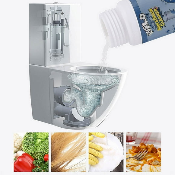 TIMIFIS Powerful Drains Cleaner Powder Cleaning, Sink and Drains Clog Remover Cleaner with Cleaning Cloth, Drains Maintenance Cleaner Breaks Down Grease, Paper, Oil