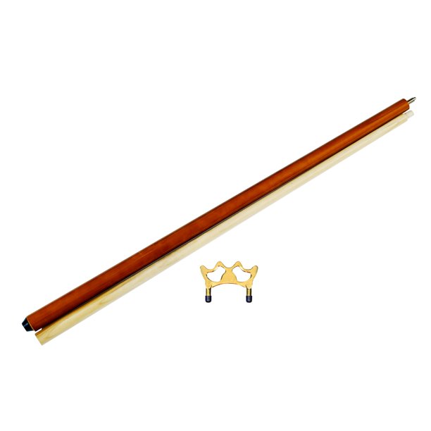 57 Inch 2 piece maple billiard pool bridge stick w/ bridge head