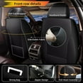 thumbnail image 3 of JIAMAOXIN Car 5-Seat Covers Front & Rear Full Set Faux Leather Universal SUV Sedan Seat Cushion Protector Waterproof, 3 of 5