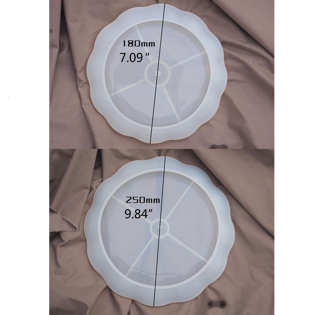 Osdhezcn Round Shape Fruit Platter Epoxy Resin Casting Molds for Making Home Decor Gift