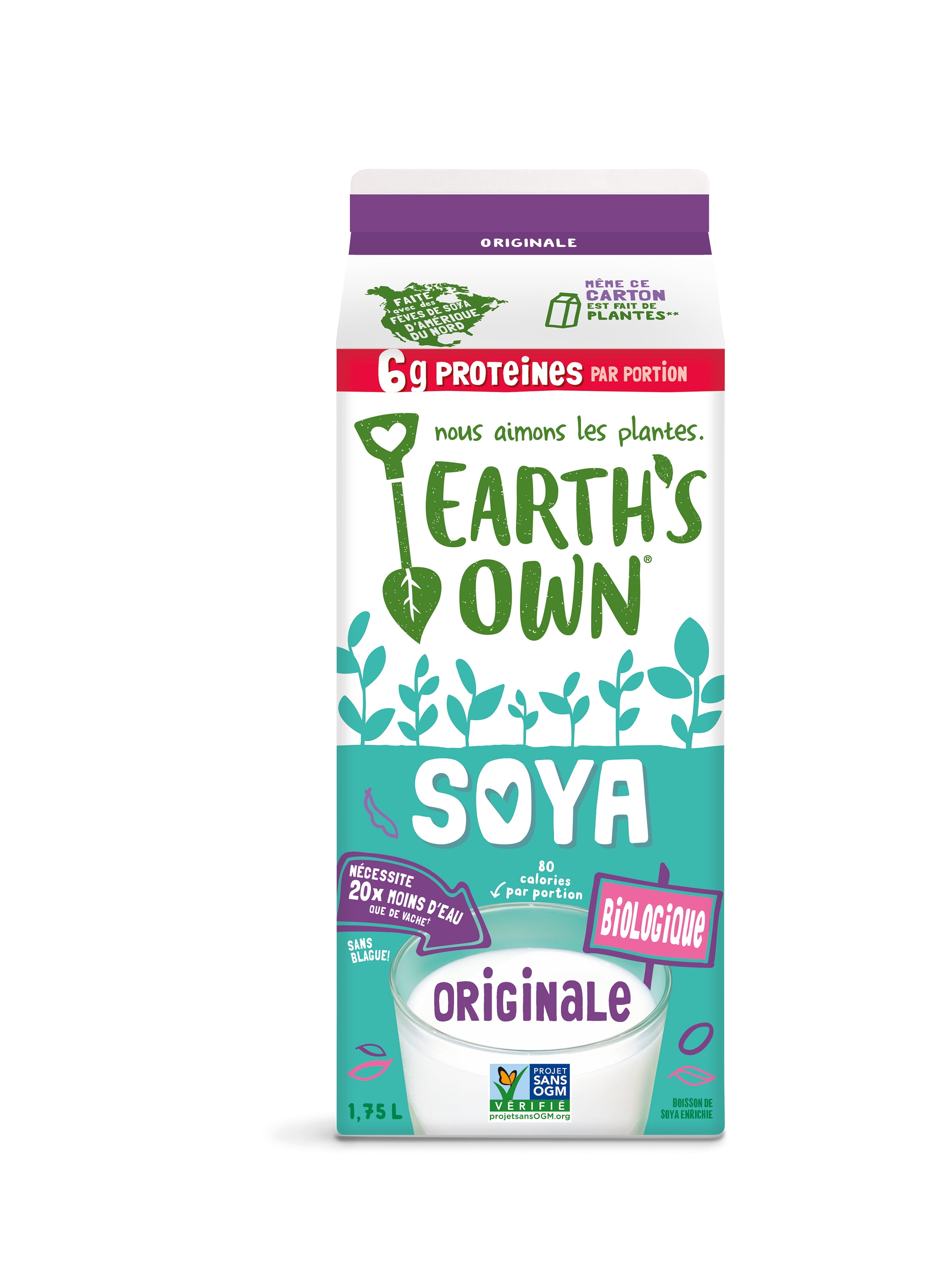 Earth's Own Organic, Soy Milk, Original 1.75L, gluten-free dairy