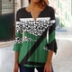 thumbnail image 1 of Fiudx Camisas de Mujer Camiseta Estampada a La Moda para Mujer, Blusa con Mangas 3/4, Camisetas Informales con Cuello En V, 1 of 5