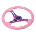 thumbnail image 4 of Steering Wheels, Pink Anti Aging Car Steering Wheel Universal ABS  For Automobile Repacking, 4 of 8