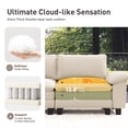 thumbnail image 5 of Sophia&William Sectional Sofa Sets, Oversized Cloud Couch Set 5-Seat Chenille Modular Sectional Sofa with 5 Pilliows & Deep Seat, Chalk, 5 of 11