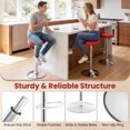 thumbnail image 2 of Gymax Set of 4 Swivel Bar Stool Height Adjustable Round Barstool w/ 360-Degree Swivel PU Leather Upholstery Gas Lift Footrest, 2 of 6