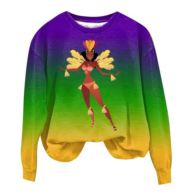 Gibobby Sudaderas para mujer Sudadera de manga larga con cuello redondo y estampado informal de para mujer (Café, XL)