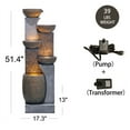 thumbnail image 7 of 5 Tiers Modern Cascading Large Outdoor Fountain with Lights Water Fountain for Garden, Patio, Backyard, Deck, Porch and Home Art Decor, 7 of 7