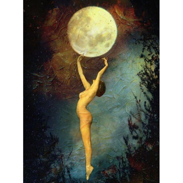 Diamond Painting (DE1443) Mujer Desnuda Luna Cuadro de Pared Cuadrado 30x40cm 30x40cm FLhrweasw Nuevo