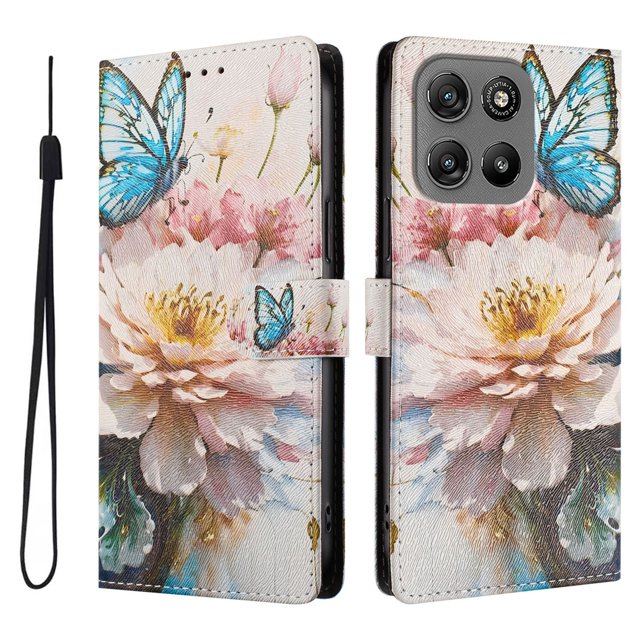 FOXDOCK Funda Tipo Cartera para Motorola Moto G67 Power/G57 Power con Soporte y Correa – Diseño de Patrones Lindos
