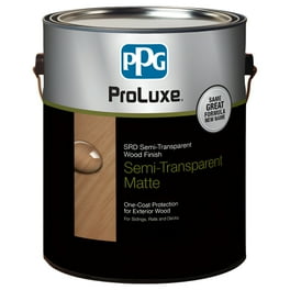PPG ProLuxe 1 gal. Teak SRD Exterior Transparent Matte Wood Finish PPG ProLuxe 1 gal. Teak SRD Exterior Transparent Matte Wood Finish