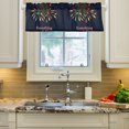 thumbnail image 2 of Yayeee Kitchen Valance Rod Pocket 54" x 18" Living Room Window Curtain, Blue Christmas Light, 2 of 6