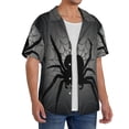 thumbnail image 2 of Kdxio Men's Hawaiian Shirt for Men Short Sleeve Shirt Black Spiders Summer Casual Holiday Beach Button Down T-Shirts, 2 of 5