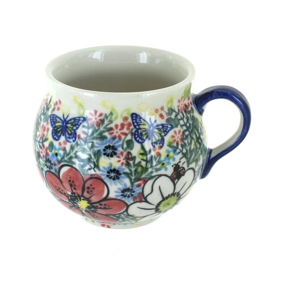 Blue Rose Polish Pottery Isabella Bubble Mug