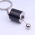 thumbnail image 2 of Becaristey Automobile Key Chain Metal Hanging Bags Smooth Keychain Gear Knob Gearshift Holder for Gearbox Practicing Keyring Supplies Black 1Set, 2 of 6