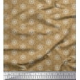 thumbnail image 1 of Soimoi Brown Cotton Duck Fabric Circle Art Geometric Print Fabric by Yard 42 Inch Wide, 1 of 3