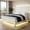 Beige, variant on MARQUESSIA Full Bed Frame with Crystal Pu Leather Upholstered Headboard and LED Lights Charging Station No Box Spring Needed Sturdy & Noise-Free Beige