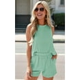 thumbnail image 6 of Mawalde Women'S Summer 2 Piece Outfits Shorts Sets Matching Set Loungewear with Pockets Green S, 6 of 7
