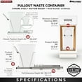 thumbnail image 4 of Rev-A-Shelf Pull Out Trash Can 35 Qt for Kitchen Cabinets, Blue, RV-12KD-22C-S, 4 of 10
