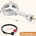 thumbnail image 2 of SIXDAY 260,000 BTU Propane Burner Stove, Heavy Duty Gas Camping Stove with 0-20 PSI Regulator & Steel-Braided Hose for Turkey Frying and Brewing, 2 of 6