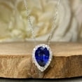 thumbnail image 2 of Certified Natural Blue Sapphire Pendant Pear Shape Locket For Men Woman, 2 of 4