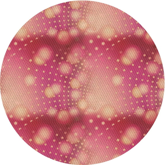 Ahgly Company Indoor Round Patterned Basket Ball Orange Area Rugs, 8' Round