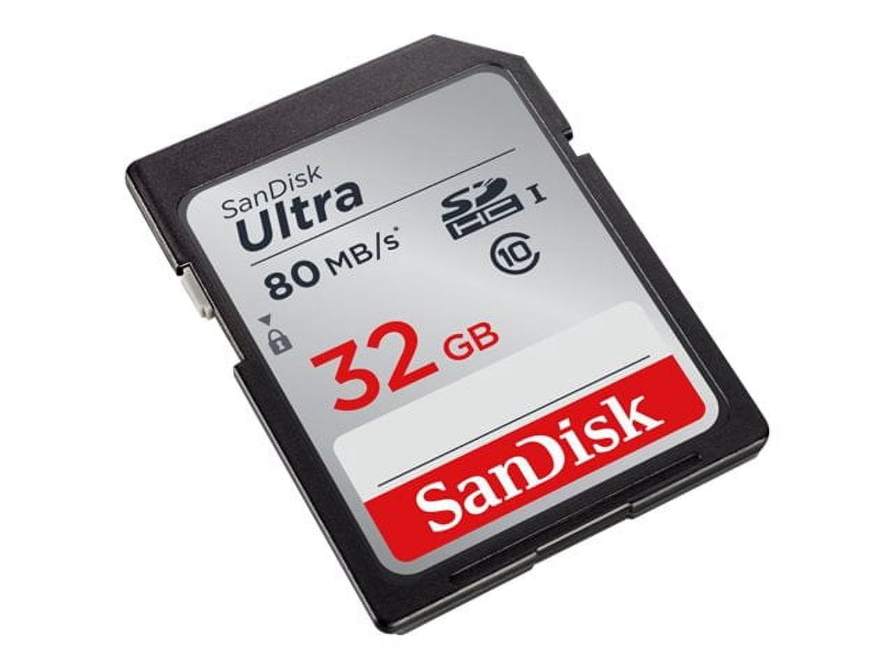 SanDisk 32GB Ultra SDHC UHS-I Memory Card - 80MB/s, C10, Full HD, SD Card - SDSDUNC-032G-GN6IN