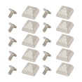 thumbnail image 1 of 20Pcs 12mm Square Pointed Screw Rivets 4 Corner Pyramid Rivets Zinc Alloy Studs for Belts Bags Hats Shoes Jackets with Electroplated Finish, 1 of 7