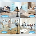 thumbnail image 4 of 16" Oscillating Pedestal Fan, 3-Speeds Stand up Fan with Adjustable Height and Tilt, Less Noise, for Home Office Room Bedroom, Black, 4 of 9