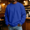 thumbnail image 6 of GrmtClth Men's Crewneck Sweatshirt Long Sleeve Fall Pullover Tops Loose Fit Athletic Comfy Basic Shirts Lightweigt All Season S, 6 of 10