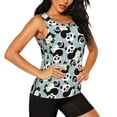 thumbnail image 2 of Fotbe Panda And Eucalyptus Blusas Sin Mangas para Mujer – Estilo Casual, Corte Suelto, Slim-Fit, Cuello Redondo Deportivo, Tops de Verano para Gimnasio y Yoga-X-Large, 2 of 7