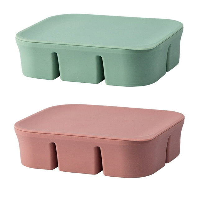 Moldes para cubitos de hielo: bandeja para cubitos con tapa, molde para hacer hielo para congelador, cóctel, whisky, té y café (paquete de 2)