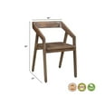 thumbnail image 2 of Taran Designs Maria Solid Wood Arm Chair in Dark Brown (Set of 1), 2 of 6