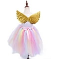 thumbnail image 5 of 2 Pcs Ailes d'Angel pour Enfants Accessoires de Cosplay Costumes de Fête d'Halloween Ailes d'Angel Accessoires de Robe de Performance pour Halloween, Mariage, Festival (Doré), 5 of 5