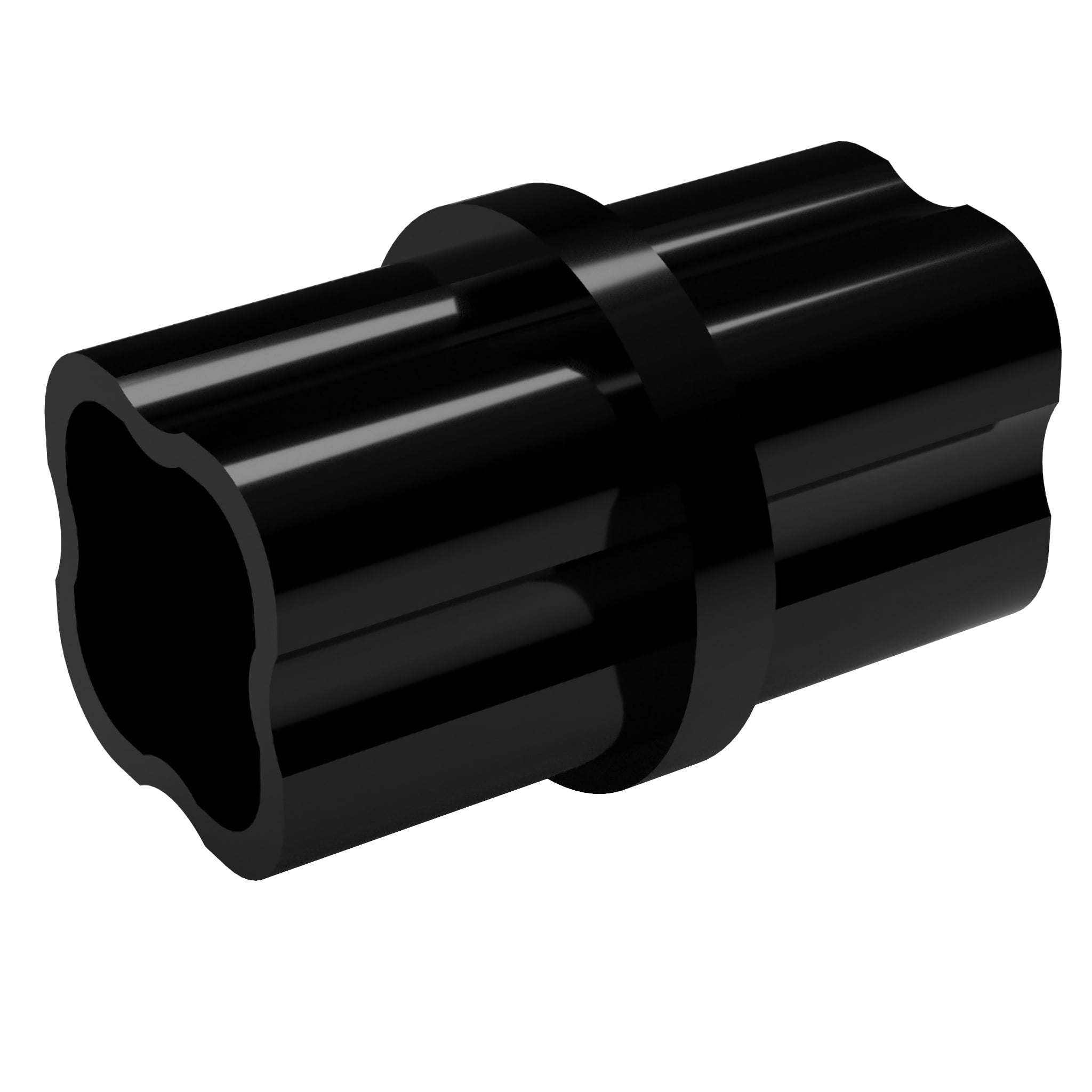 FORMUFIT F012ICO-BK-10 Internal PVC Coupling, Furniture Grade, 1/2' Size, Black , 10-Pack